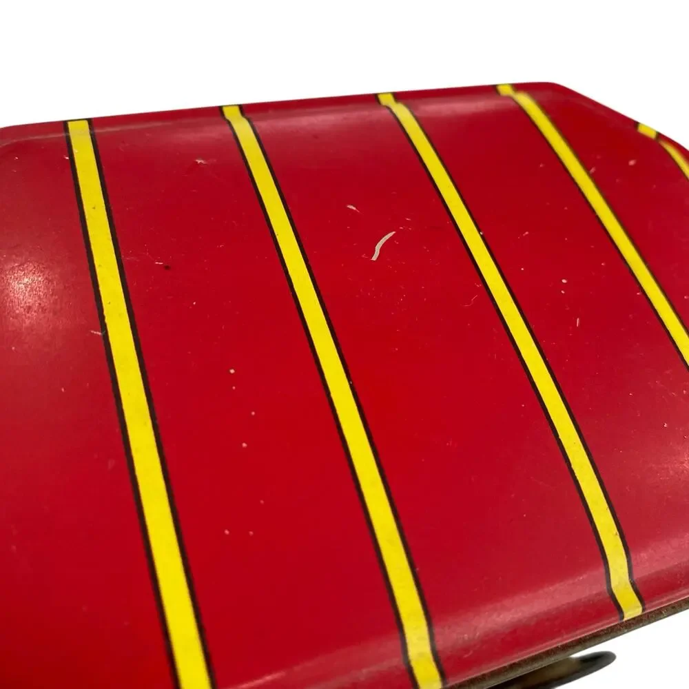 Vintage Cravens of York London Bus Novelty Tin with Moving Wheels Candy Tin